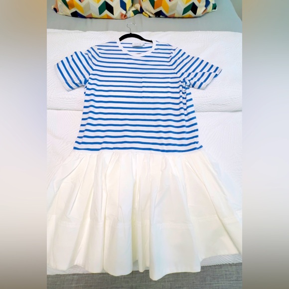 Tanya Taylor Dresses & Skirts - TANYA TAYLOR: Brand New Blue/White Strip Dress with pockets - Size Medium